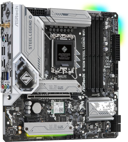 ASRock B760M Steel Legend WiFi mATX Motherboard for Intel LGA1700 CPUs