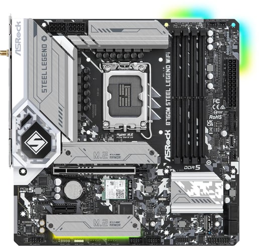 ASRock B760M Steel Legend WiFi mATX Motherboard for Intel LGA1700 CPUs