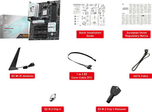 MSI B840 GAMING PLUS WIFI ATX Motherboard for AMD AM5 CPUs