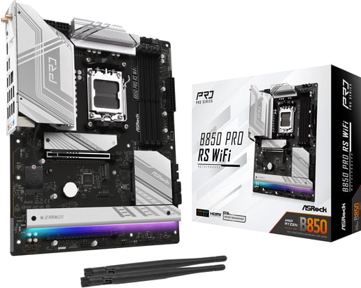 ASRock B850 Pro RS WiFi ATX Motherboard for AMD AM5 CPUs