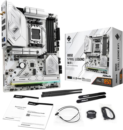 ASRock B850 Steel Legend WiFi ATX Motherboard for AMD AM5 CPUs