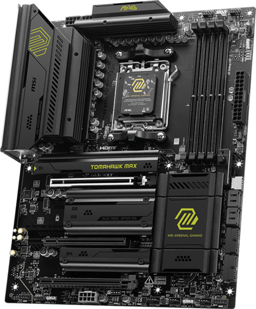 MSI MAG B850 TOMAHAWK MAX WIFI ATX Motherboard for AMD AM5 CPUs