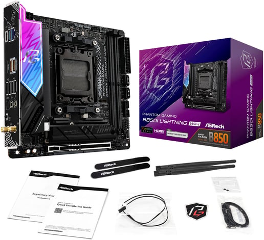 ASRock B850I Lightning WiFi ITX Motherboard for AMD AM5 CPUs