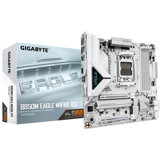 Gigabyte B850M EAGLE WIFI6E ICE mATX Motherboard for AMD Socket AM5 CPUs