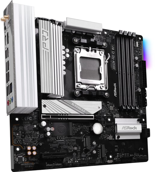 ASRock B850M Pro RS WiFi mATX Motherboard for AMD AM5 CPUs