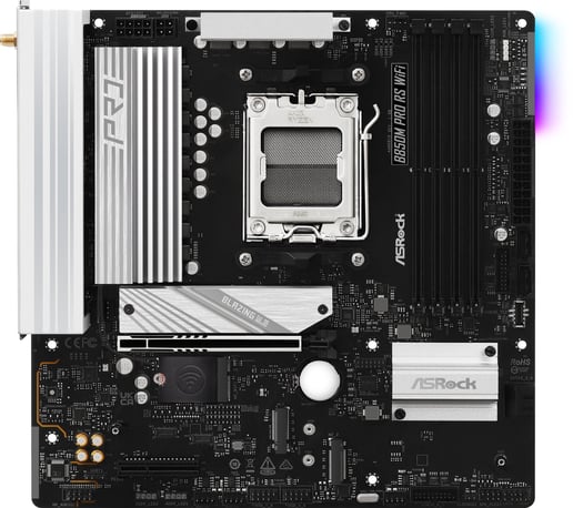 ASRock B850M Pro RS WiFi mATX Motherboard for AMD AM5 CPUs