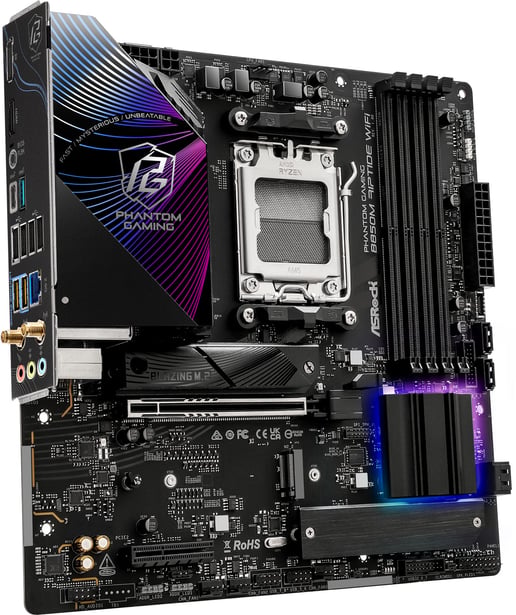 ASRock B850M Riptide WiFi mATX Motherboard for AMD AM5 CPUs