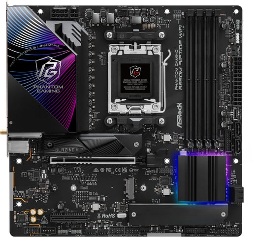 ASRock B850M Riptide WiFi mATX Motherboard for AMD AM5 CPUs