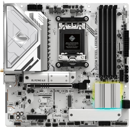 ASRock B850M Steel Legend WiFi mATX Motherboard for AMD AM5 CPUs