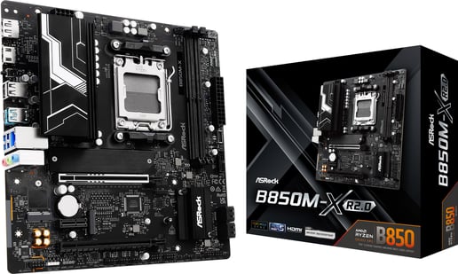 ASRock B850M-X R2.0 mATX Motherboard for AMD AM5 CPUs