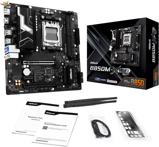 ASRock B850M-X WIFI R2.0 mATX Motherboard for AMD AM5 CPUs