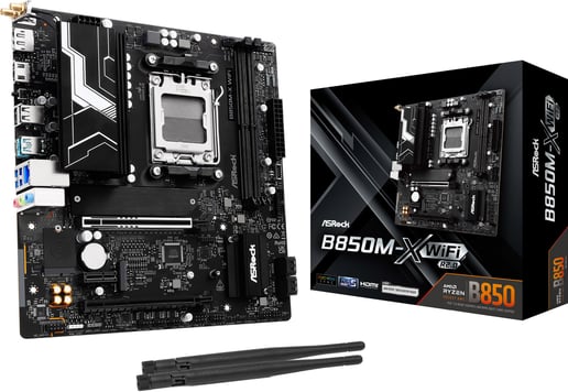 ASRock B850M-X WIFI R2.0 mATX Motherboard for AMD AM5 CPUs