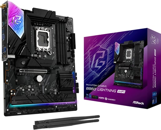 ASRock B860 Lightning WiFi ATX Motherboard for Intel LGA1851 CPUs