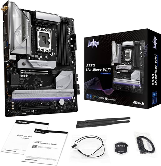 ASRock B860 LiveMixer WiFi ATX Motherboard for Intel LGA1851 CPUs