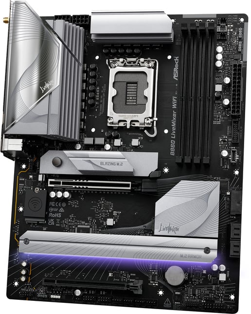 ASRock B860 LiveMixer WiFi ATX Motherboard for Intel LGA1851 CPUs