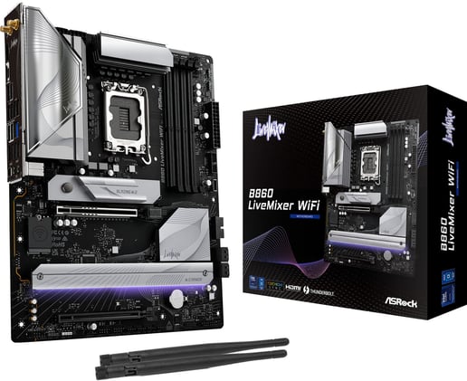 ASRock B860 LiveMixer WiFi ATX Motherboard for Intel LGA1851 CPUs