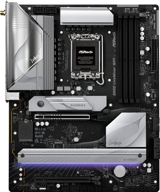 ASRock B860 LiveMixer WiFi ATX Motherboard for Intel LGA1851 CPUs