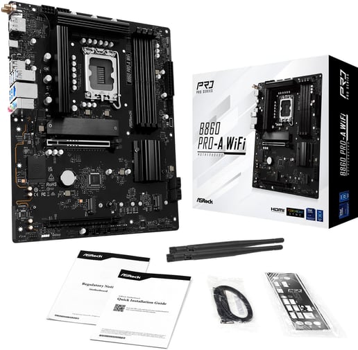 ASRock B860 Pro-A WiFi ATX Motherboard for Intel LGA1851 CPUs