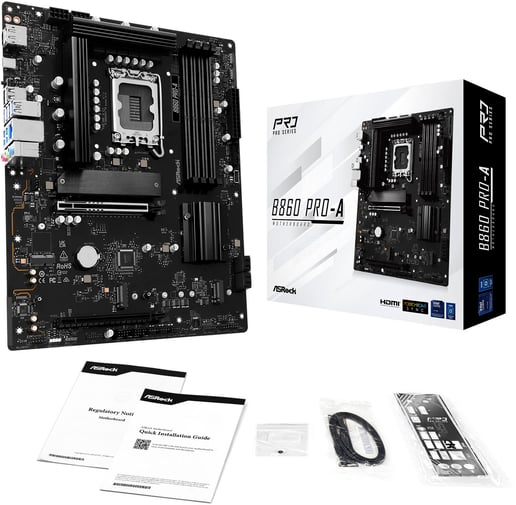 ASRock B860 Pro-A ATX Motherboard for Intel LGA1851 CPUs