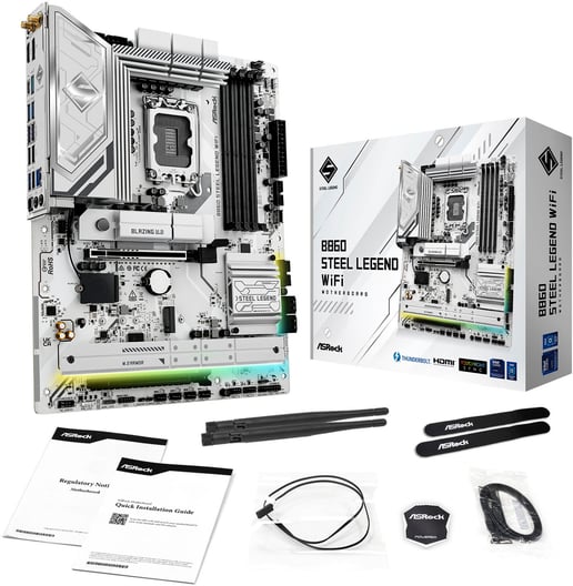 ASRock B860 Steel Legend WiFi ATX Motherboard for Intel LGA1851 CPUs