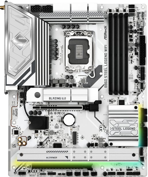 ASRock B860 Steel Legend WiFi ATX Motherboard for Intel LGA1851 CPUs