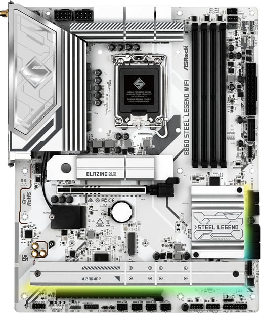 ASRock B860 Steel Legend WiFi ATX Motherboard for Intel LGA1851 CPUs