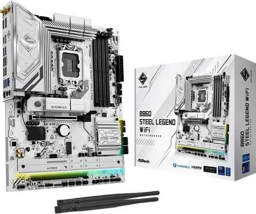ASRock B860 Steel Legend WiFi ATX Motherboard for Intel LGA1851 CPUs