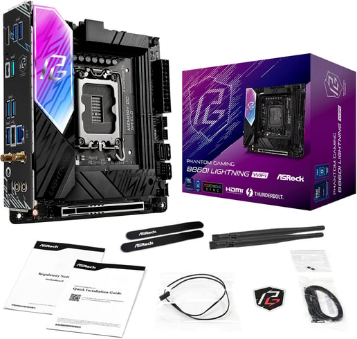 ASRock B860I Lightning WiFi ITX Motherboard for Intel LGA1851 CPUs