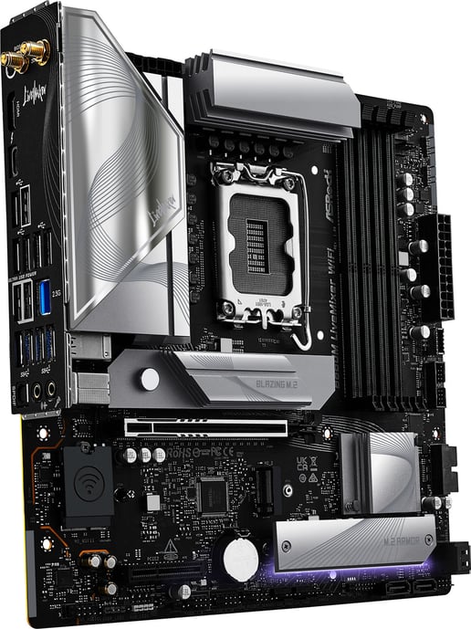 ASRock B860M LiveMixer WiFi mATX Motherboard for Intel LGA1851 CPUs