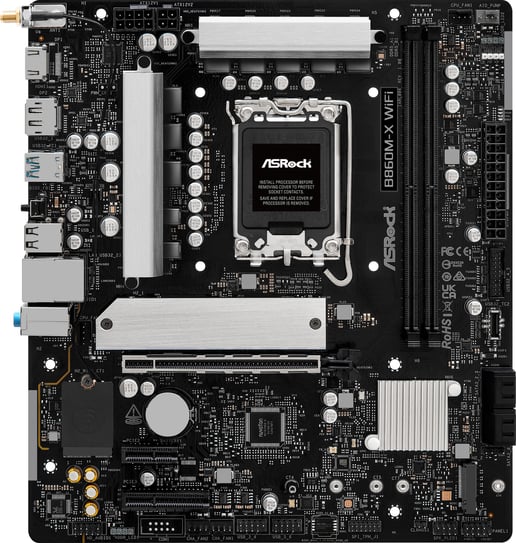 ASRock B860M-X WiFi mATX Motherboard for Intel LGA1851 CPUs