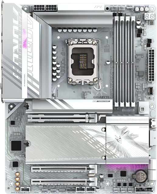 Gigabyte B860 AORUS ELITE WIFI7 ICE ATX Motherboard for Intel LGA1851 CPUs
