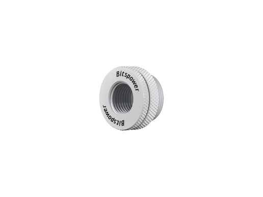 Bitspower 1/4 inch to Female 1/4 inch Adapter in Deluxe White