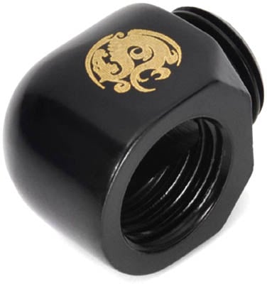 Bitspower G1/4 inch Matte Black 90-Degree IG1/4 inch Extender