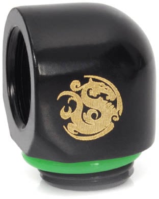 Bitspower G1/4 inch Matte Black 90-Degree IG1/4 inch Extender