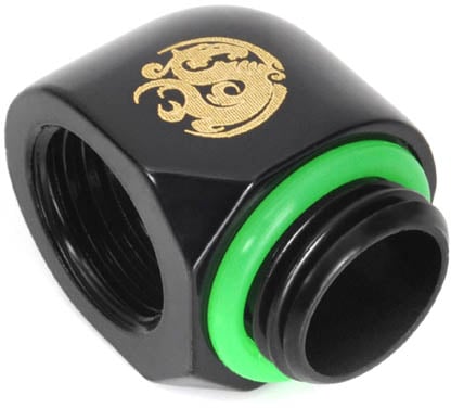 Bitspower G1/4 inch Matte Black 90-Degree IG1/4 inch Extender