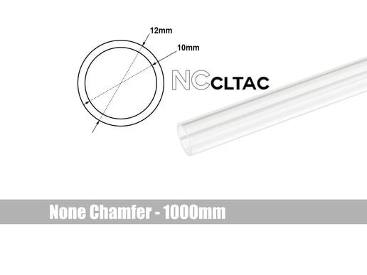 Bitspower None Chamfer Crystal Link Tube OD 12mm, 1m Length
