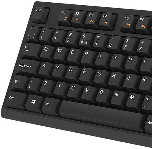 CiT EZ-Touch Wireless Keyboard and Mouse Combo Set in Black, UK Layout