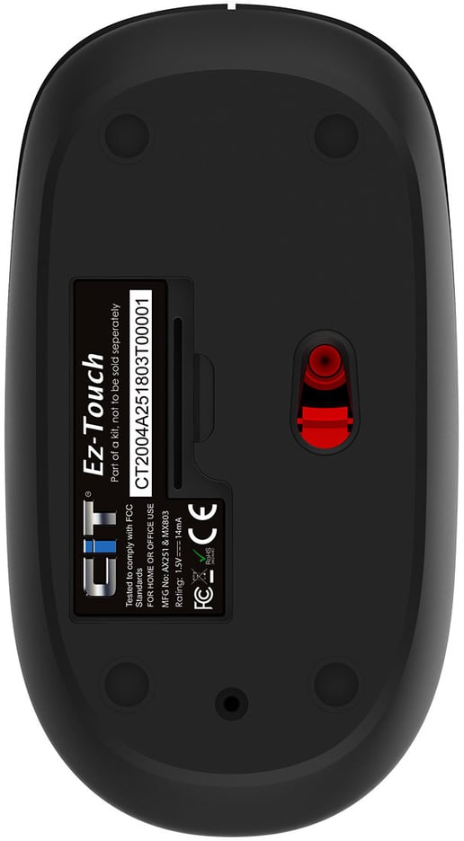 CiT EZ-Touch Wireless Keyboard and Mouse Combo Set in Black, UK Layout