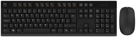 CiT EZ-Touch Wireless Keyboard and Mouse Combo Set in Black, UK Layout