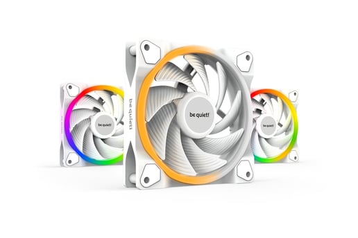 Be Quiet! Light Wings 120mm PWM ARGB Case Fans - White Triple Pack
