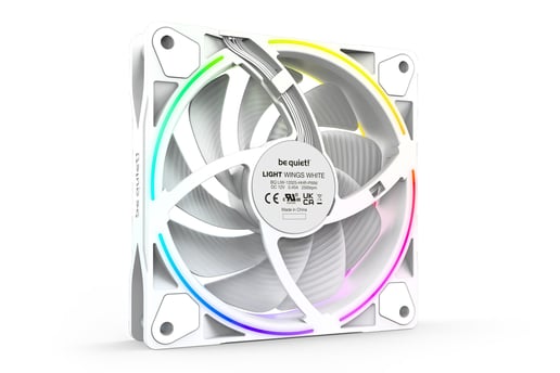 Be Quiet! Light Wings 120mm PWM ARGB Case Fans - White Triple Pack