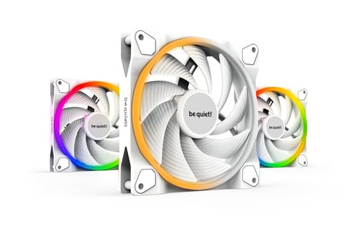 Be Quiet! Light Wings 140mm PWM ARGB Case Fans - White Triple Pack
