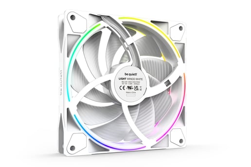 Be Quiet! Light Wings 140mm PWM ARGB Case Fans - White Triple Pack