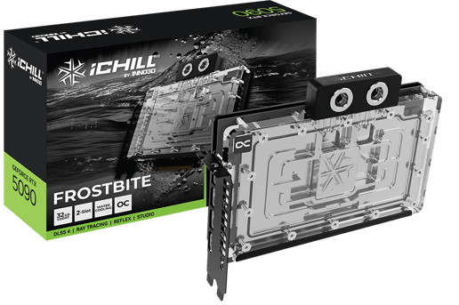 INNO3D GeForce RTX 5090 iCHILL FROSTBITE OC 32GB GDDR7 Graphics Card