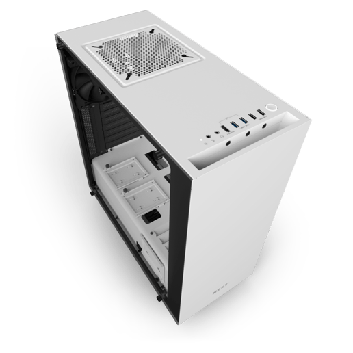 NZXT S340 Elite Mid Tower Gaming Case - White 