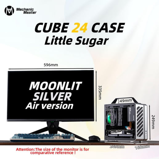 Mechanic Master C24  ITX Gaming Case - Silver 