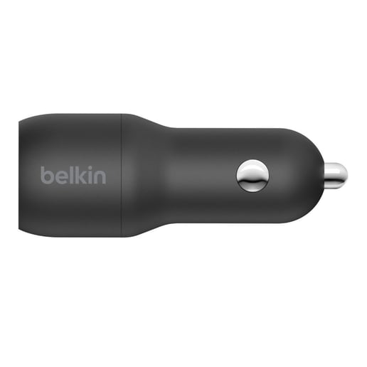Belkin Boost-Charge Dual USB-A 24W Car Charger with USB-A to Lightning Cable