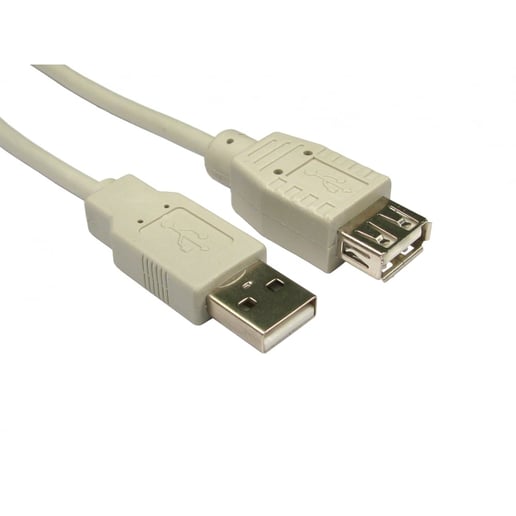 Cables Direct 3m USB 2.0 Extension Cable in Beige