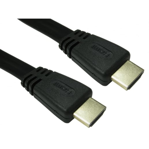 Cables Direct 5m Flat HDMI 1.4 High Speed with Ethernet Cable