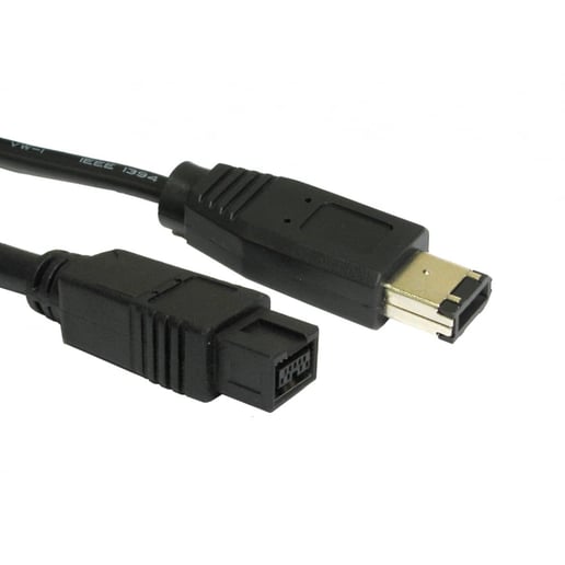 Cables Direct 3m 9-pin Male to 6-pin Male Firewire Cable